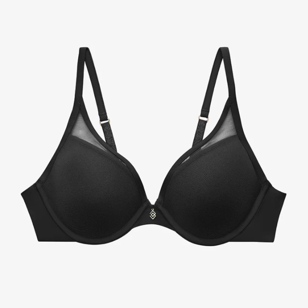 ThirdLove Uplift Plunge Bra size 34 B1/2 black